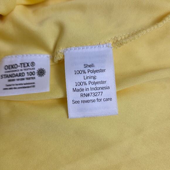 LC Lauren Conrad Modern Wrap Mini Dress Flutter Sleeve Medium Butter Yellow - Picture 10 of 11